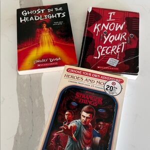 Scholastic Red and Black Thriller Book Trio